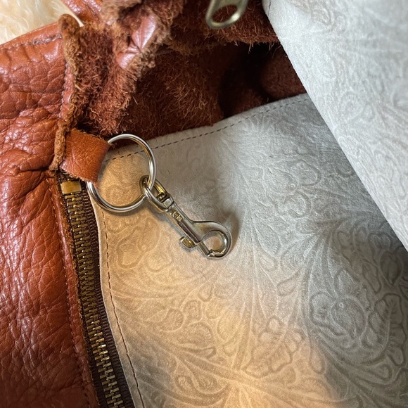 Beautiful brown leather shoulder bag - no label - - Picture 7 of 10